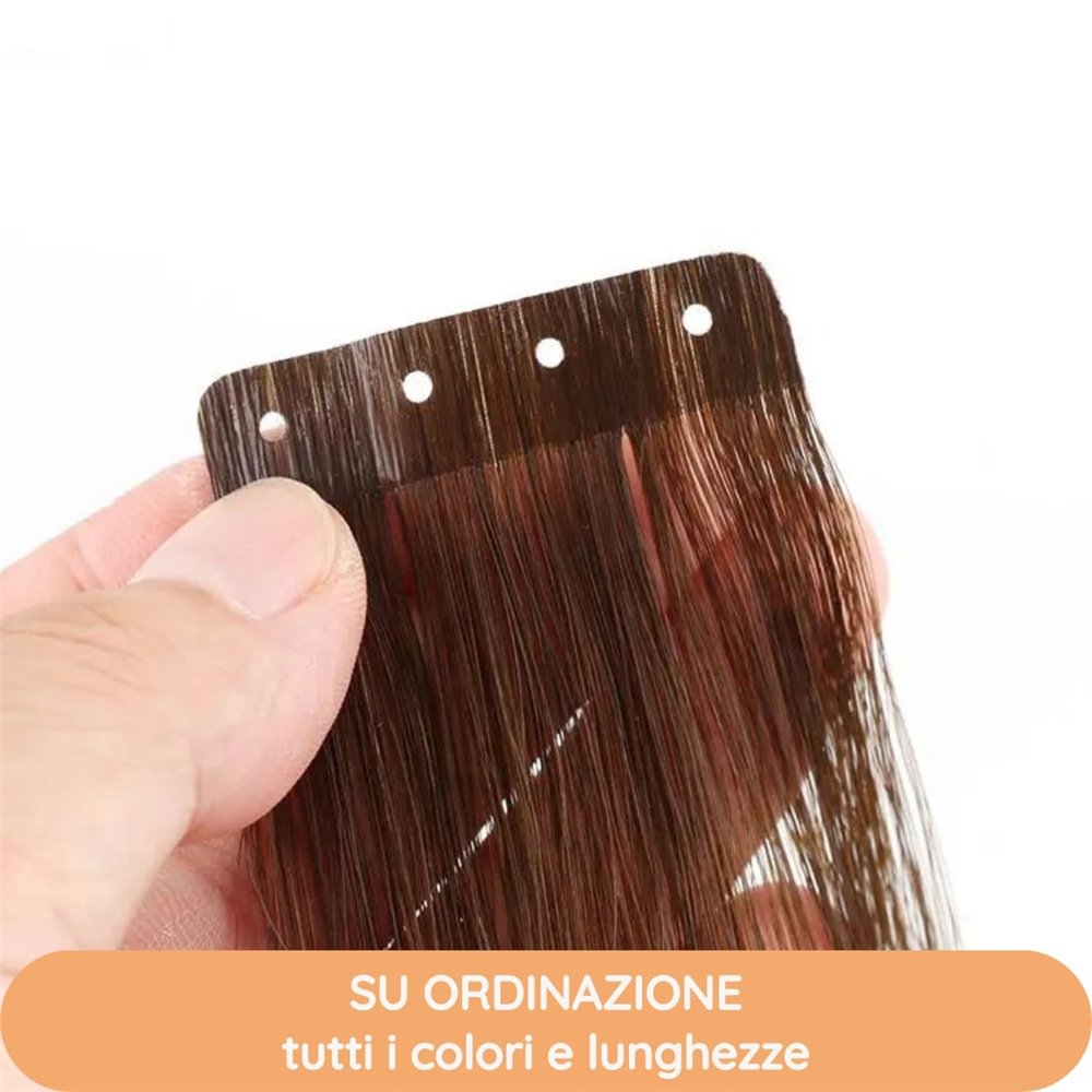 Fascia microring - 40 fasce da 4 cm, double drawn, 100% capelli veri, su ordinazione - 14