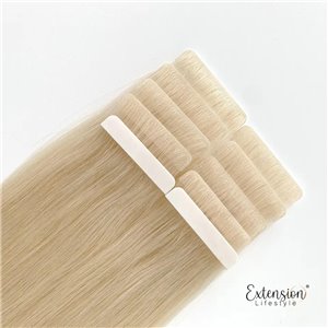 Biadesive invisibili - 20 fasce da 4 cm, double drawn, 100% capelli veri - 16