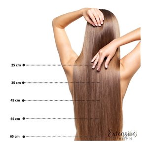 Biadesive invisibili - 20 fasce da 4 cm, double drawn, 100% capelli veri - 17