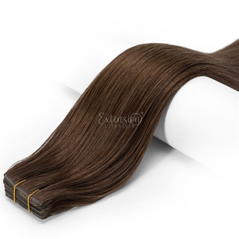 Biadesive invisibili - 20 fasce da 4 cm, double drawn, 100% capelli veri - 11