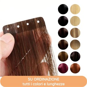 Fascia microring - 40 fasce da 4 cm, double drawn, 100% capelli veri, su ordinazione - 14