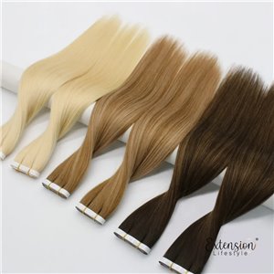 Fascia biadesiva invisibile - larga 80 cm da 50 g, double drawn, 100% capelli veri - 14